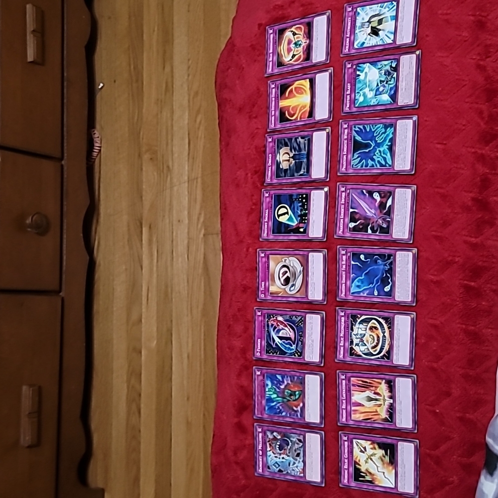 Set of 16 YuGi Oh Trading Trap Cards (Purple B to Solemn)